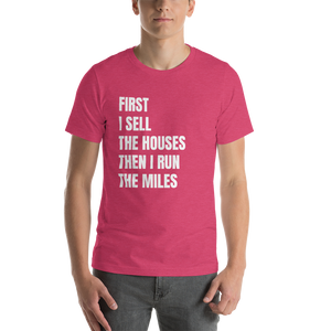 First I Sell....Then I Run Short-Sleeve Unisex T-Shirt